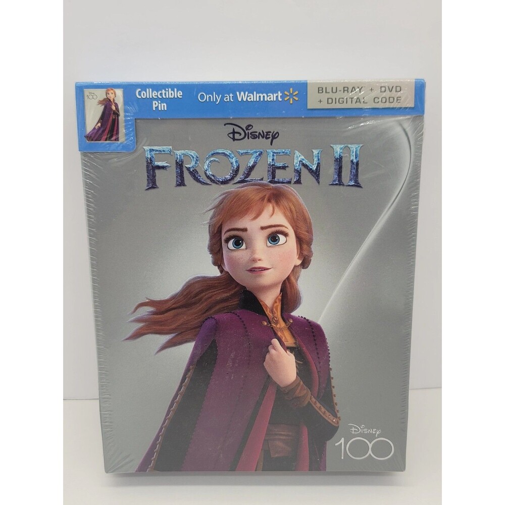 Frozen II Blu-Ray & DVD With Collectible Pin Disney 100 Limited Edition Sealed